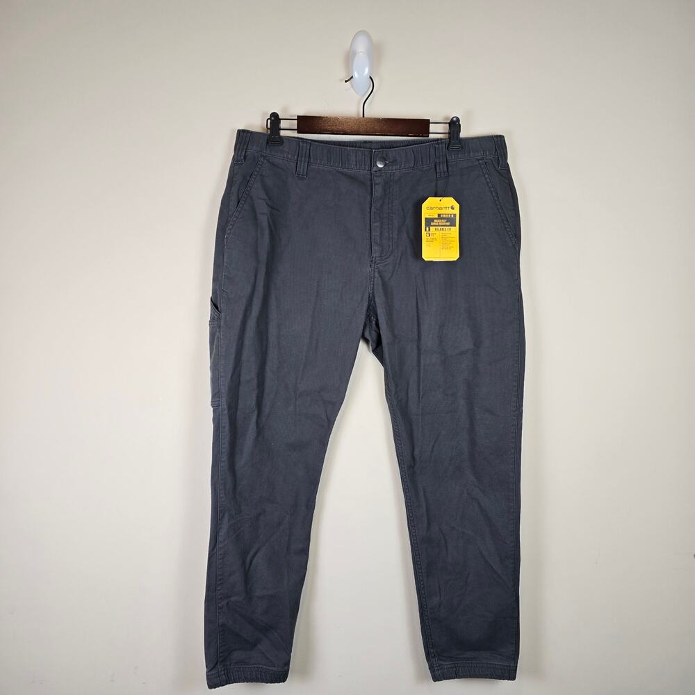 Carhartt Rugged Flex Canvas Jogger Pant Sz 38 Short (29.5" Inseam) Gray BN6889-M